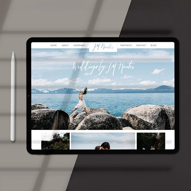 Throwback to this incredible custom @showit site design for JM Hunter Photography. “Connections both on land... and in water.” Doing a water session with Jessica is officially on my bucket list!! 💙 #showitdesigner #showiteer #customwebsitedesign