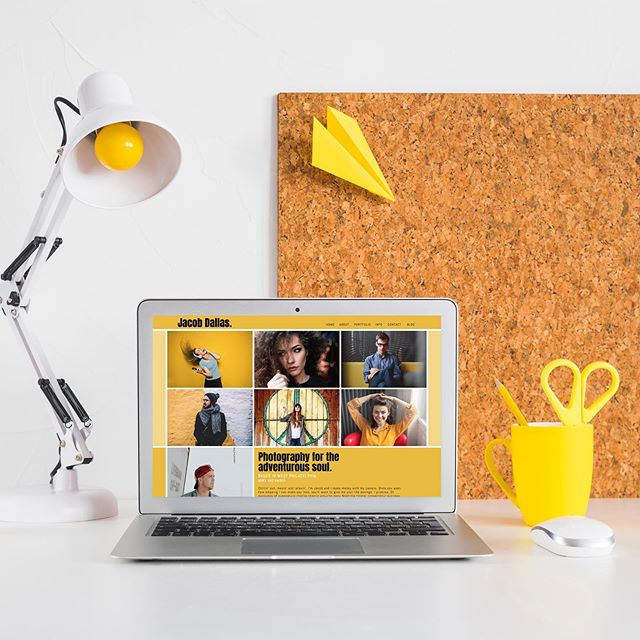 The yellow in our Jacob Dallas template gives me all the happy vibes! 💛 #showitwebsitedesigner #websitetemplate